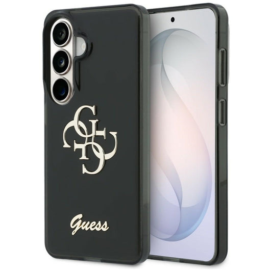 Puzdro pre Samsung Galaxy S26 S942, Guess, IML Big Metal 4G Script, Čierne