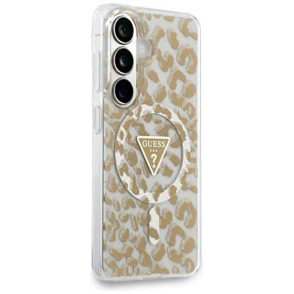 MagSafe Case for Samsung Galaxy S26 S942, Guess, IML Leopard Pattern, Brown