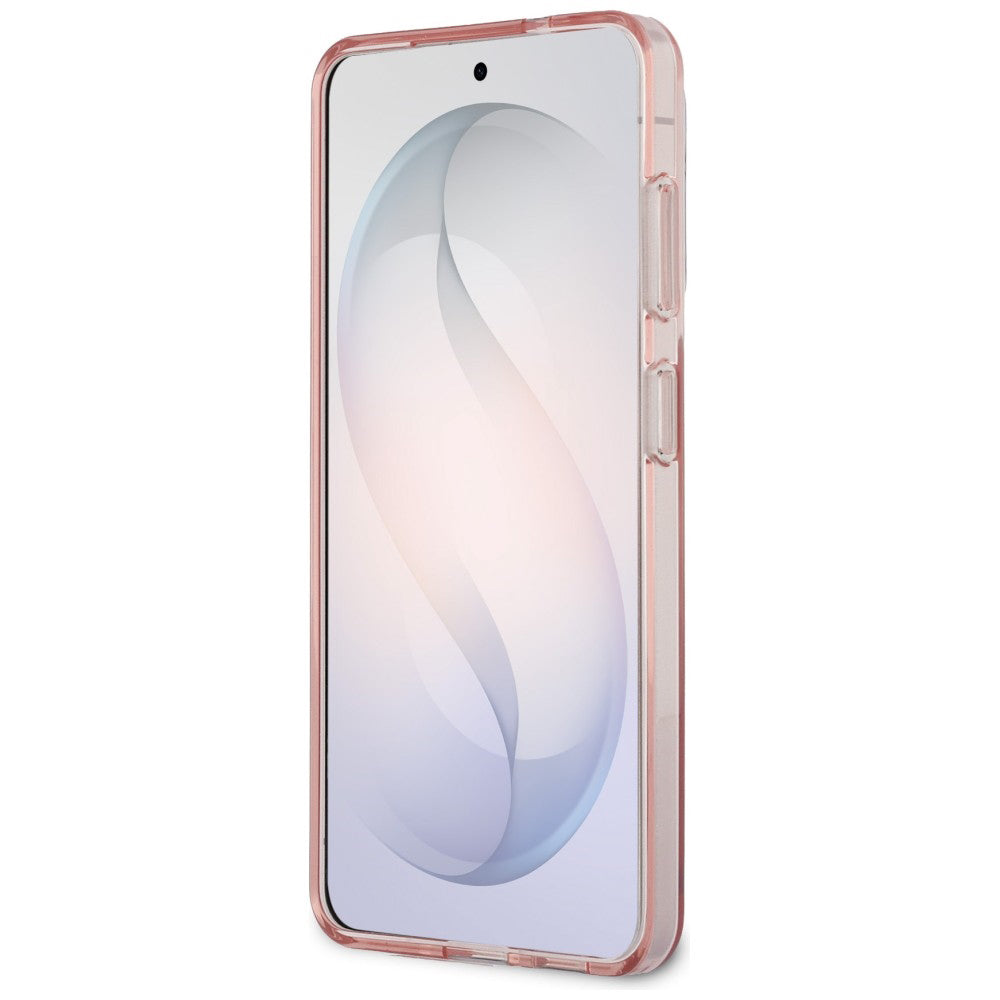 Puzdro MagSafe pre Samsung Galaxy S26 S942, Guess, IML Gradient Triangle Logo, Ružové