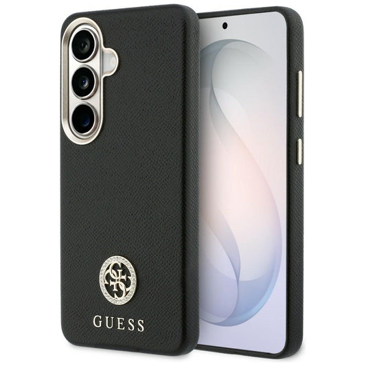 Puzdro pre Samsung Galaxy S26 S942, Guess, Rhinestone Round Logo, Čierne