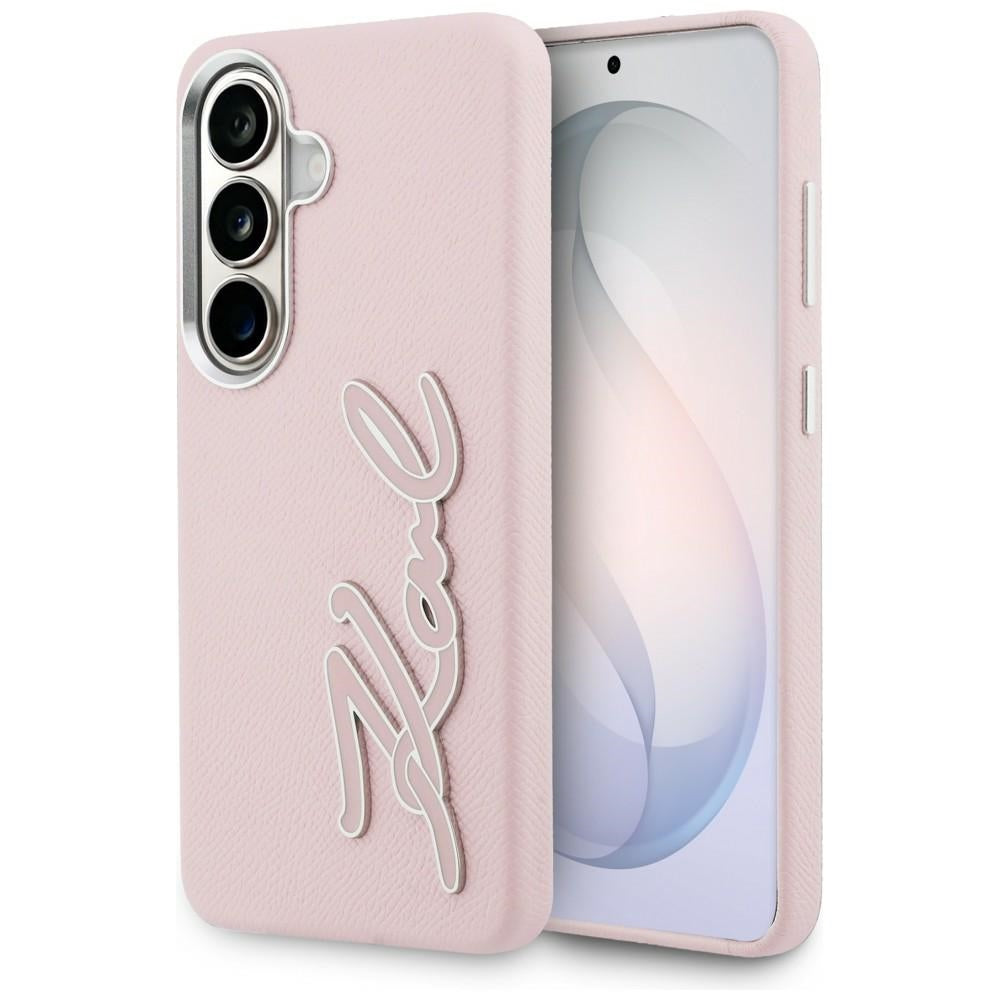Puzdro pre Samsung Galaxy S26 S942, Karl Lagerfeld, Signature Resin Logo, Ružové
