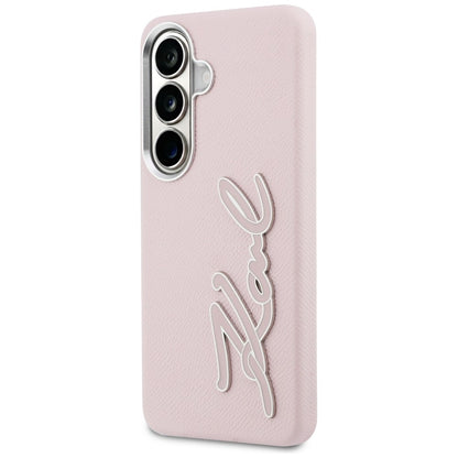 Puzdro pre Samsung Galaxy S26 S942, Karl Lagerfeld, Signature Resin Logo, Ružové
