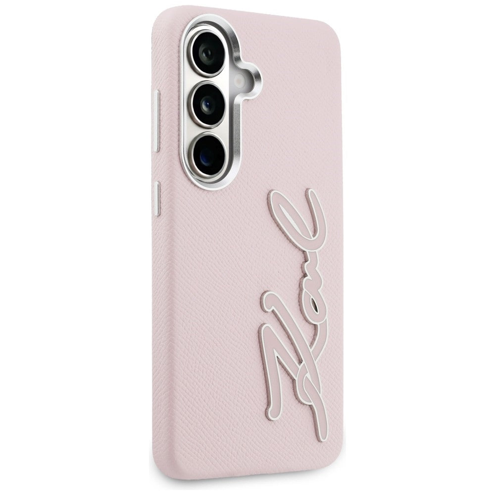 Puzdro pre Samsung Galaxy S26 S942, Karl Lagerfeld, Signature Resin Logo, Ružové