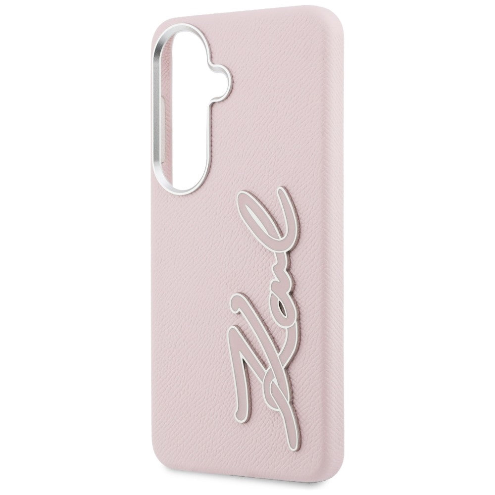 Puzdro pre Samsung Galaxy S26 S942, Karl Lagerfeld, Signature Resin Logo, Ružové