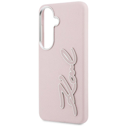 Puzdro pre Samsung Galaxy S26 S942, Karl Lagerfeld, Signature Resin Logo, Ružové
