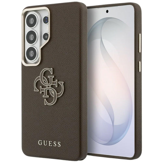 Puzdro pre Samsung Galaxy S26 Ultra S948, Guess, 4G Grained Big and Classic Logo, Hnedá