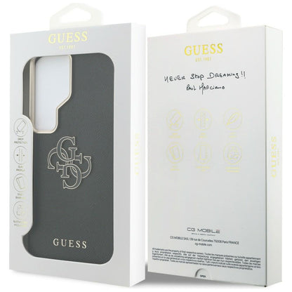 Puzdro pre Samsung Galaxy S26 Ultra S948, Guess, 4G Grained Big and Classic Logo, Čierne