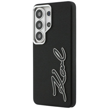 Puzdro pre Samsung Galaxy S26 Ultra S948, Karl Lagerfeld, Signature Resin Logo, Čierne