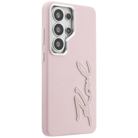 Puzdro pre Samsung Galaxy S26 Ultra S948, Karl Lagerfeld, Signature Resin Logo, Ružové