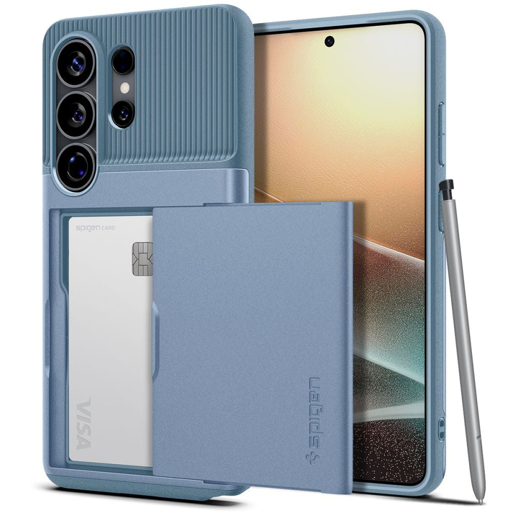 Puzdro pre Samsung Galaxy S26 Ultra S948, Spigen, Slim Armor CS, Modré ACS11225