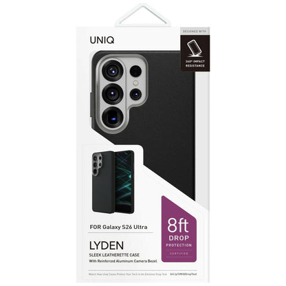 Puzdro pre Samsung Galaxy S26 Ultra S948, UNIQ, Lyden Leatherette, Čierne