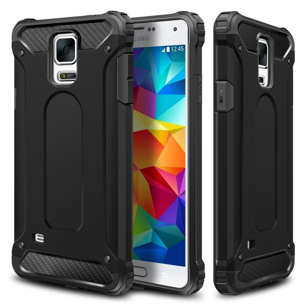 Puzdro pre Samsung Galaxy S5 G900, Techsuit, Hybrid Armor, čierne