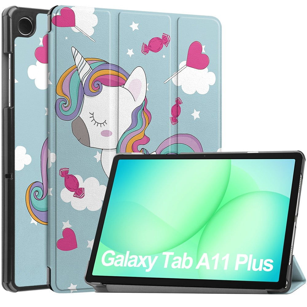 Obal na Samsung Galaxy Tab A11+ / Tab A9+, Techsuit, FoldPro Unicorn, viacfarebný