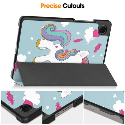 Obal na Samsung Galaxy Tab A11 / Tab A9, Techsuit, FoldPro Unicorn Nový model, viacfarebný
