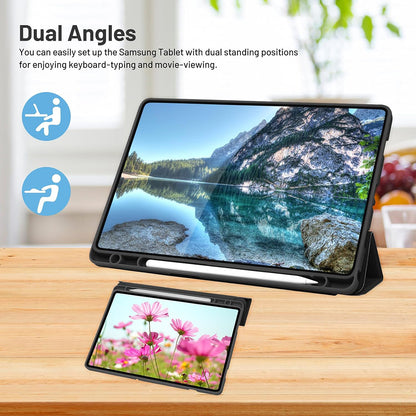 Puzdro pre Samsung Galaxy Tab A11+ / Tab A9+, Techsuit, Flex Trifold, modré