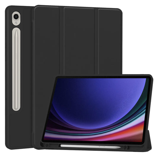 Puzdro pre Samsung Galaxy Tab S10 FE / Tab S9 FE / Tab S9, Techsuit, Flex Trifold, Čierna