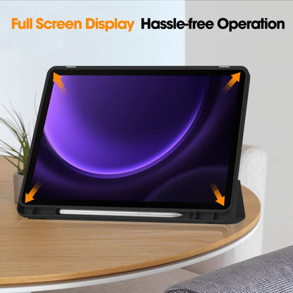 Puzdro pre Samsung Galaxy Tab S10 FE / Tab S9 FE / Tab S9, Techsuit, Flex Trifold, Čierna