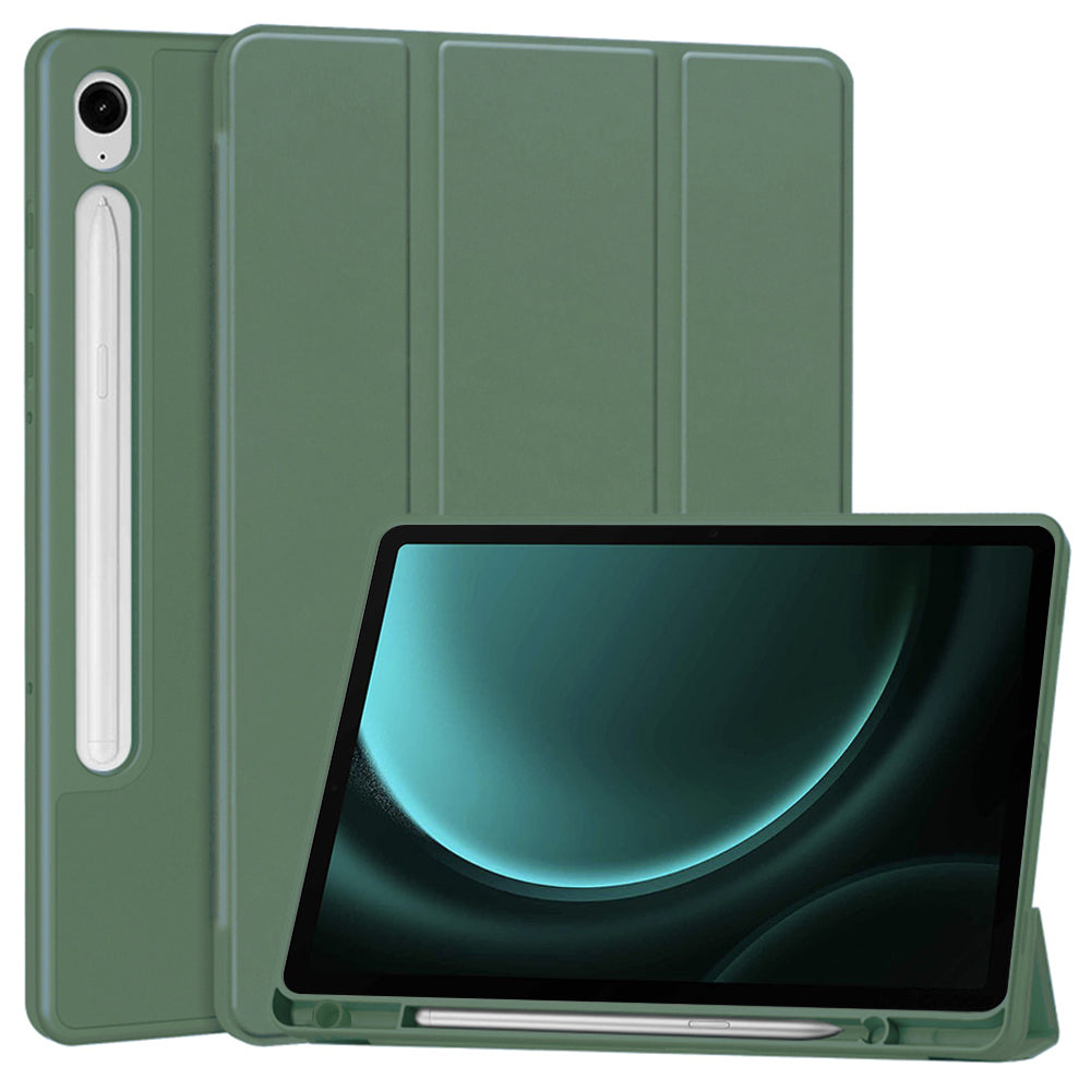 Puzdro pre Samsung Galaxy Tab S10 FE / Tab S9 FE, Techsuit, Flex Trifold, Zelené