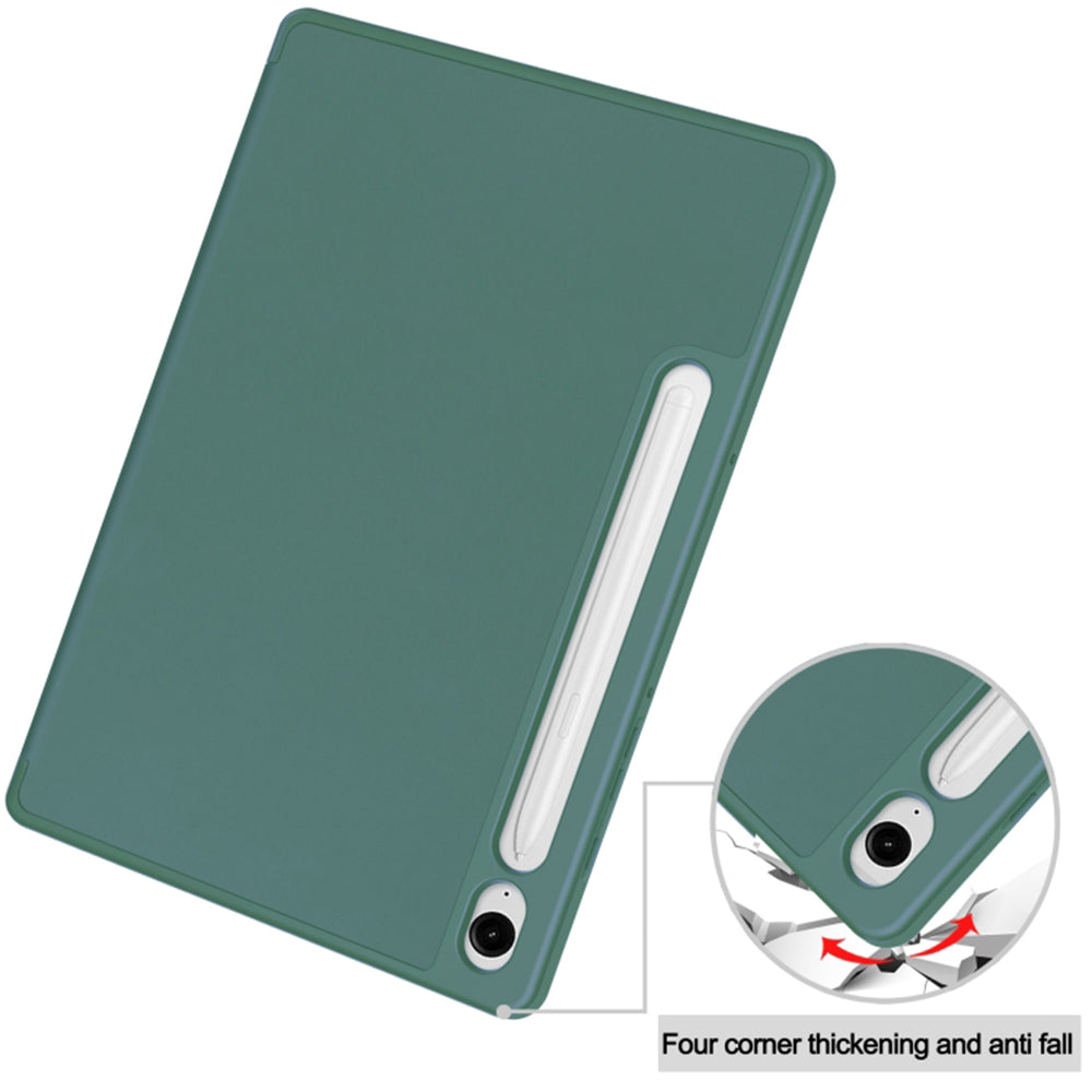 Puzdro pre Samsung Galaxy Tab S10 FE / Tab S9 FE, Techsuit, Flex Trifold, Zelené