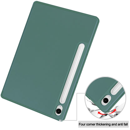 Puzdro pre Samsung Galaxy Tab S10 FE / Tab S9 FE, Techsuit, Flex Trifold, Zelené