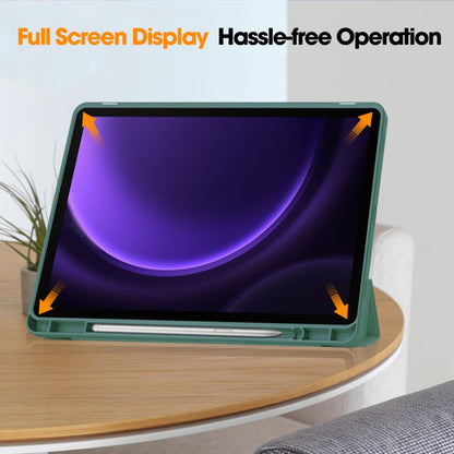 Puzdro pre Samsung Galaxy Tab S10 FE / Tab S9 FE, Techsuit, Flex Trifold, Zelené