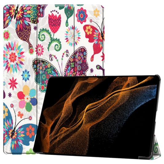 Obal na Samsung Galaxy Tab S10 Ultra / Tab S9 Ultra / Tab S8 Ultra, Techsuit, FoldPro Butterfly, viacfarebný