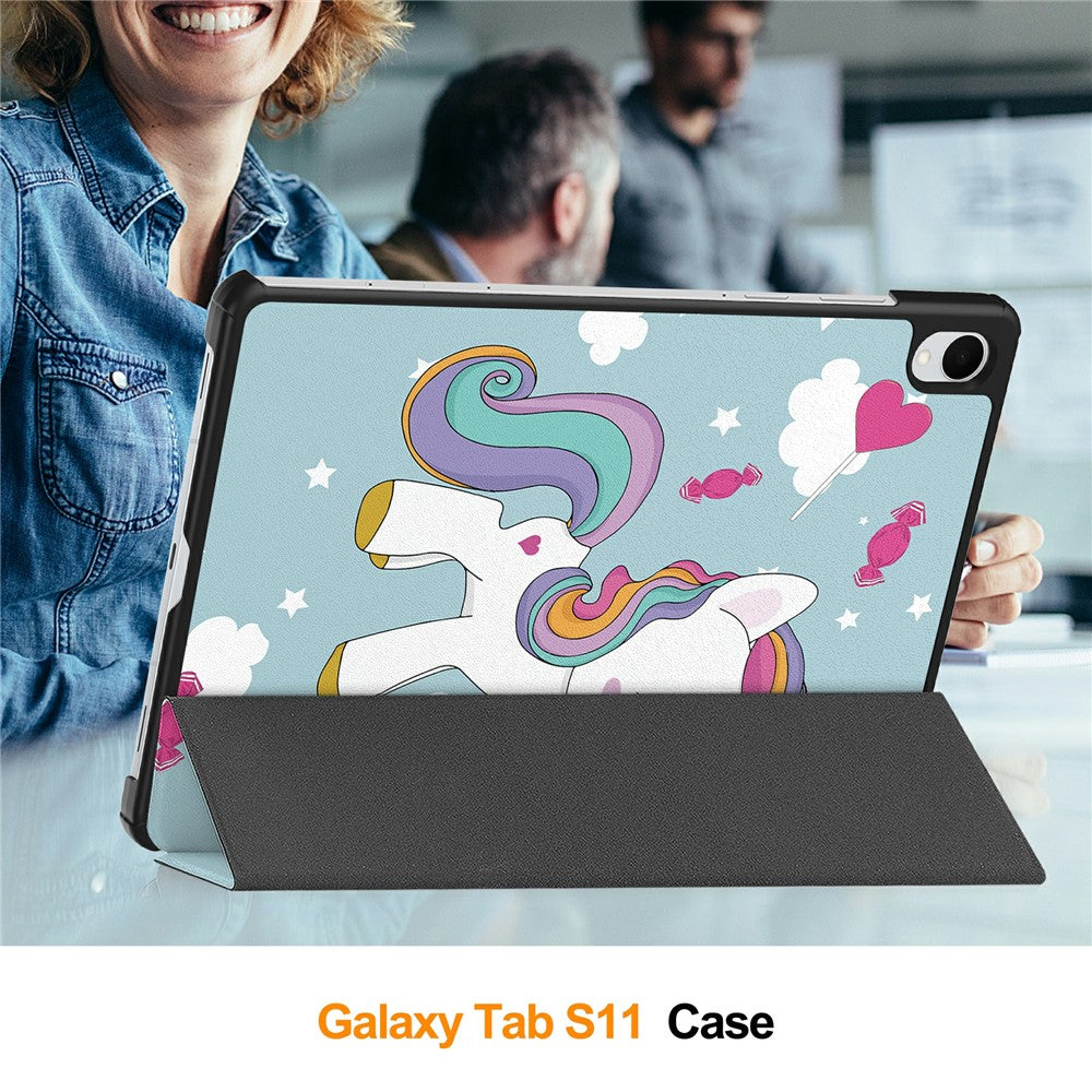 Puzdro na Samsung Galaxy Tab S11, Techsuit, FoldPro Unicorn, viacfarebné