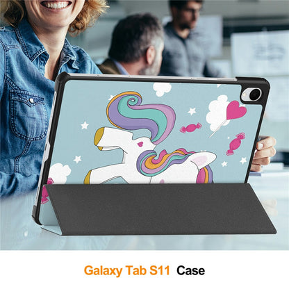Puzdro na Samsung Galaxy Tab S11, Techsuit, FoldPro Unicorn, viacfarebné