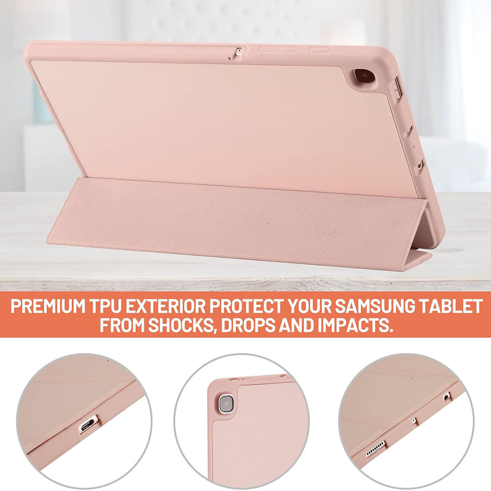 Obal na Samsung Galaxy Tab S6 Lite (2024) / Tab S6 Lite (2022) / Tab S6 Lite (2020), Techsuit, Flex Trifold, Ružový