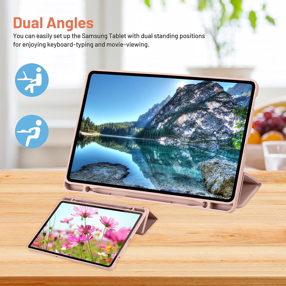 Obal na Samsung Galaxy Tab S6 Lite (2024) / Tab S6 Lite (2022) / Tab S6 Lite (2020), Techsuit, Flex Trifold, Ružový