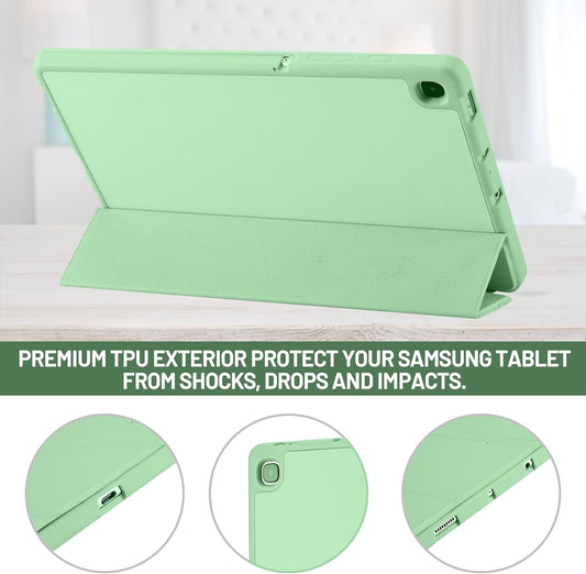 Puzdro pre Samsung Galaxy Tab S6 Lite (2024) / Tab S6 Lite (2022) / Tab S6 Lite (2020), Techsuit, Flex Trifold, Zelená Matcha