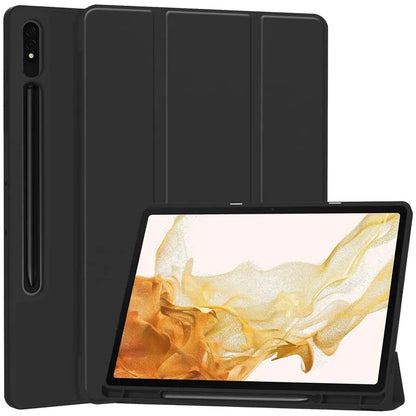 Puzdro pre Samsung Galaxy Tab S8+ / Tab S7+, Techsuit, Flex Trifold, Čierne