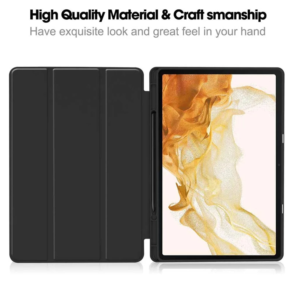 Puzdro pre Samsung Galaxy Tab S8+ / Tab S7+, Techsuit, Flex Trifold, Čierne