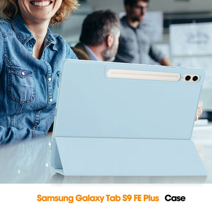 Puzdro pre Samsung Galaxy Tab S9 FE+, Techsuit, Flex Trifold, modré