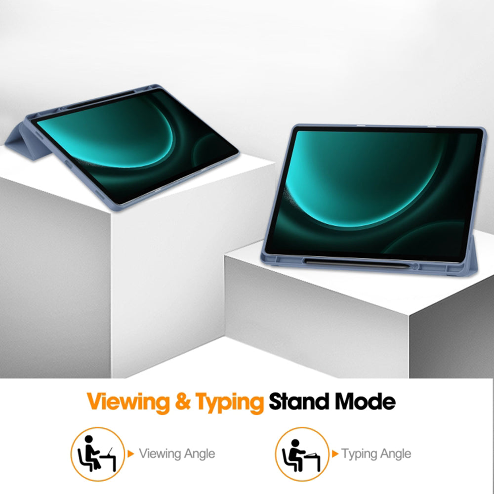 Puzdro pre Samsung Galaxy Tab S9 FE+, Techsuit, Flex Trifold, fialové