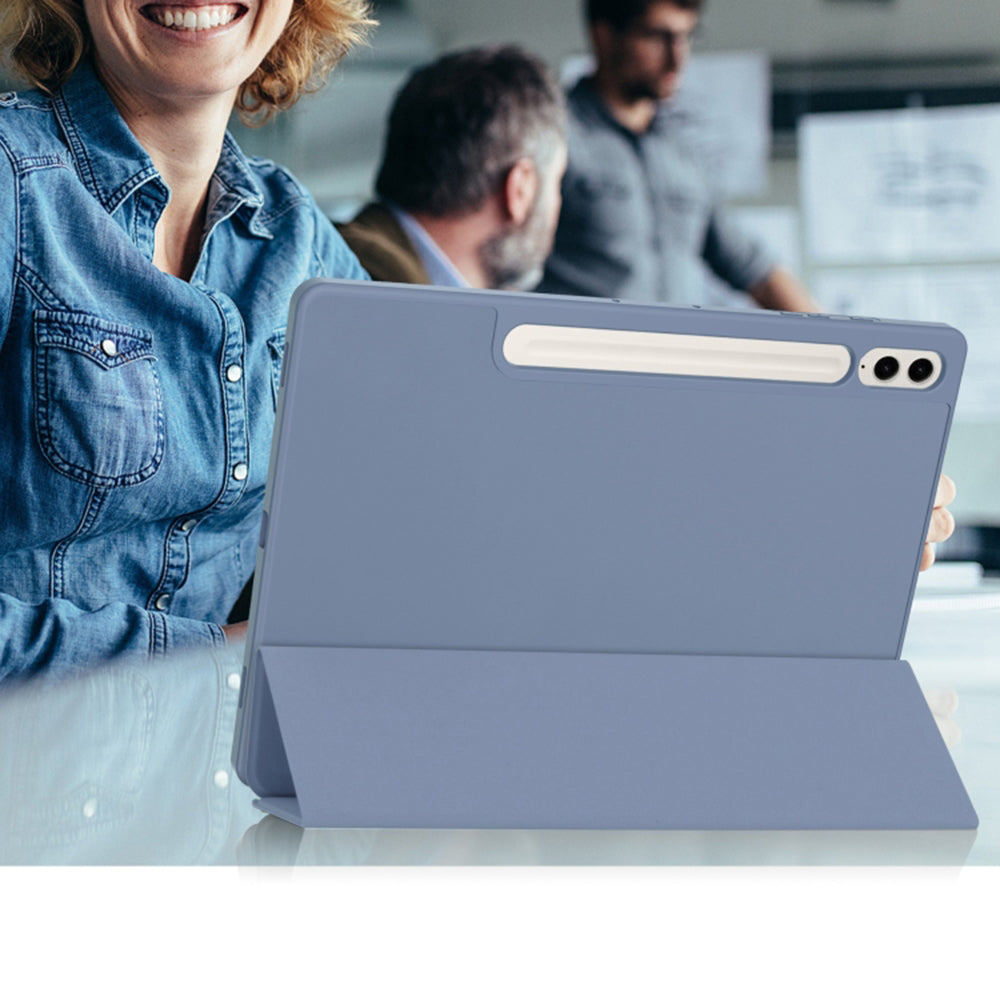 Puzdro pre Samsung Galaxy Tab S9 FE+, Techsuit, Flex Trifold, fialové