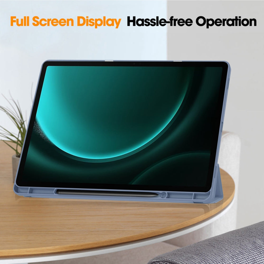 Puzdro pre Samsung Galaxy Tab S9 FE+, Techsuit, Flex Trifold, fialové