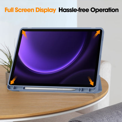 Puzdro pre Samsung Galaxy Tab S9 FE / Tab S9 / Tab S10 FE, Techsuit, Flex Trifold, Tmavomodrá