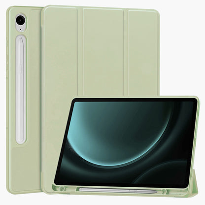 Puzdro pre Samsung Galaxy Tab S9 FE / Tab S9 / Tab S10 FE, Techsuit, Flex Trifold, Zelená Matcha