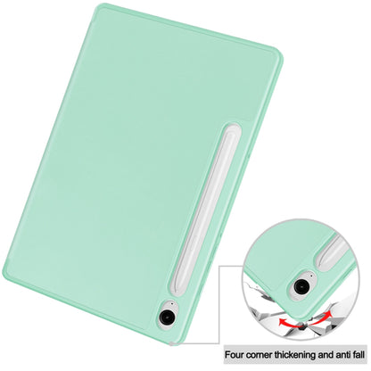 Puzdro pre Samsung Galaxy Tab S9 FE / Tab S9 / Tab S10 FE, Techsuit, Flex Trifold, Zelená Matcha