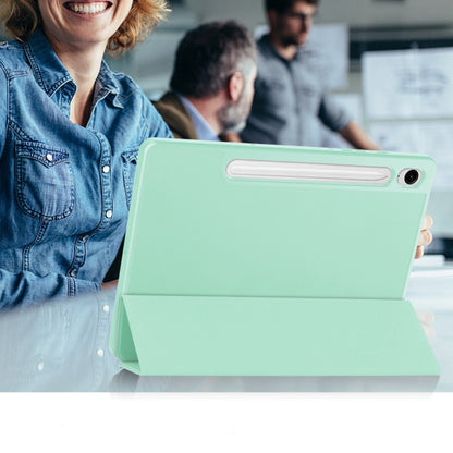Puzdro pre Samsung Galaxy Tab S9 FE / Tab S9 / Tab S10 FE, Techsuit, Flex Trifold, Zelená Matcha