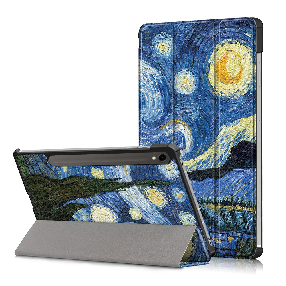 Puzdro pre Samsung Galaxy Tab S9 FE / Tab S9 / Tab S10 FE, Techsuit, FoldPro Starry Night, viacfarebné