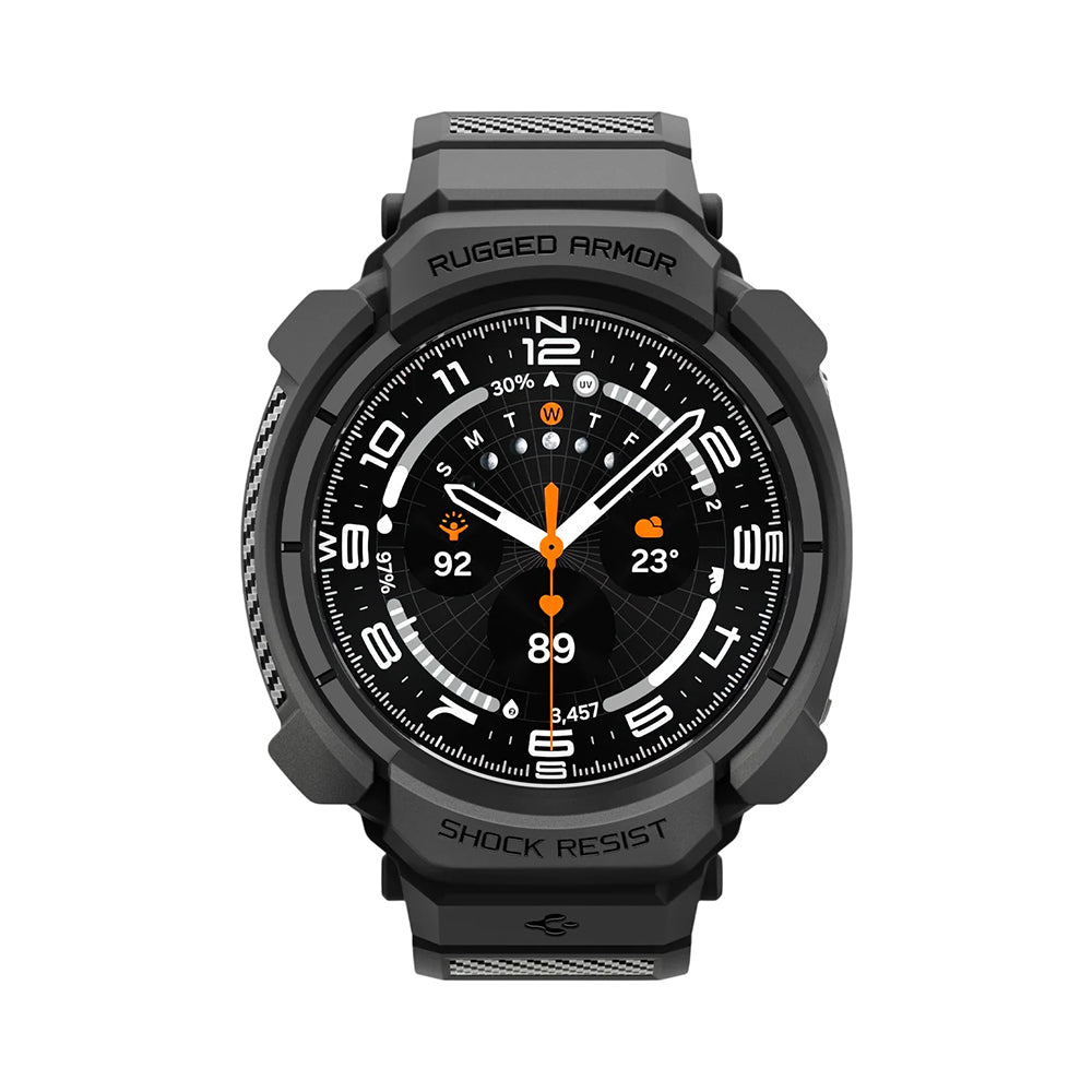 Puzdro pre Samsung Galaxy Watch Ultra2, Spigen, Rugged Armor Pro, Matná čierna ACS11612