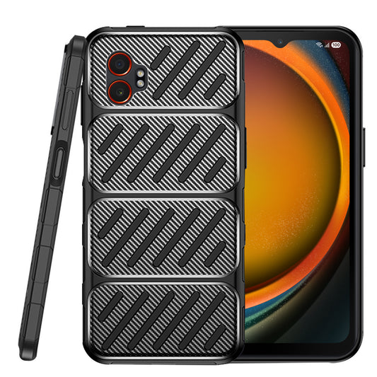 Puzdro pre Samsung Galaxy XCover7 Pro, Techsuit, CarbonFiber, Čierne