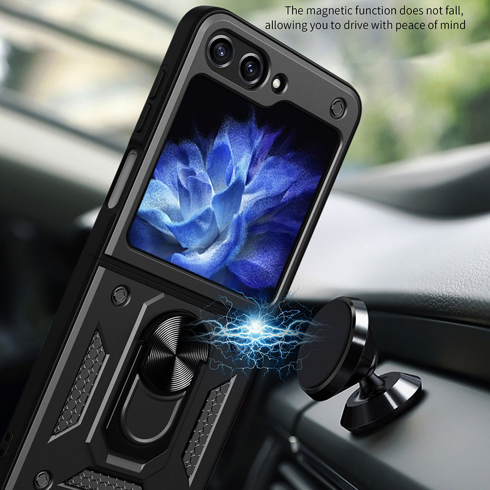Puzdro pre Samsung Galaxy Z Flip5 F731, Techsuit, CamShield, Čierne