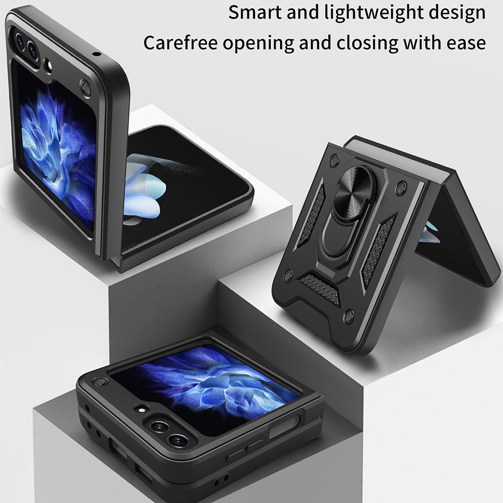 Puzdro pre Samsung Galaxy Z Flip5 F731, Techsuit, CamShield, Čierne