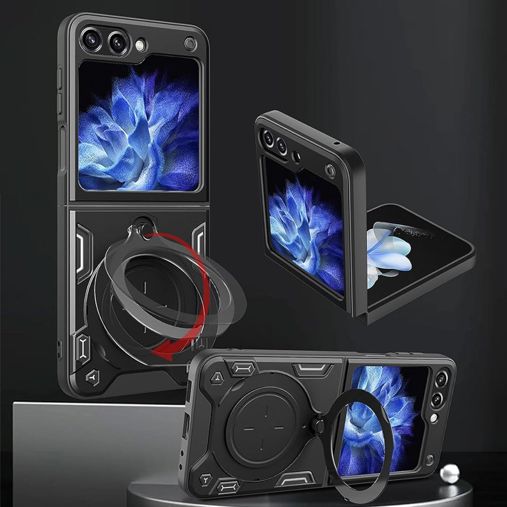 Puzdro pre Samsung Galaxy Z Flip7 FE F761 / Z Flip6 F741, Techsuit, CamGuard Pro, Čierne
