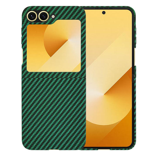 Puzdro pre Samsung Galaxy Z Flip7 FE F761 / Z Flip6 F741, Techsuit, Carbonite FiberShell, Zelené