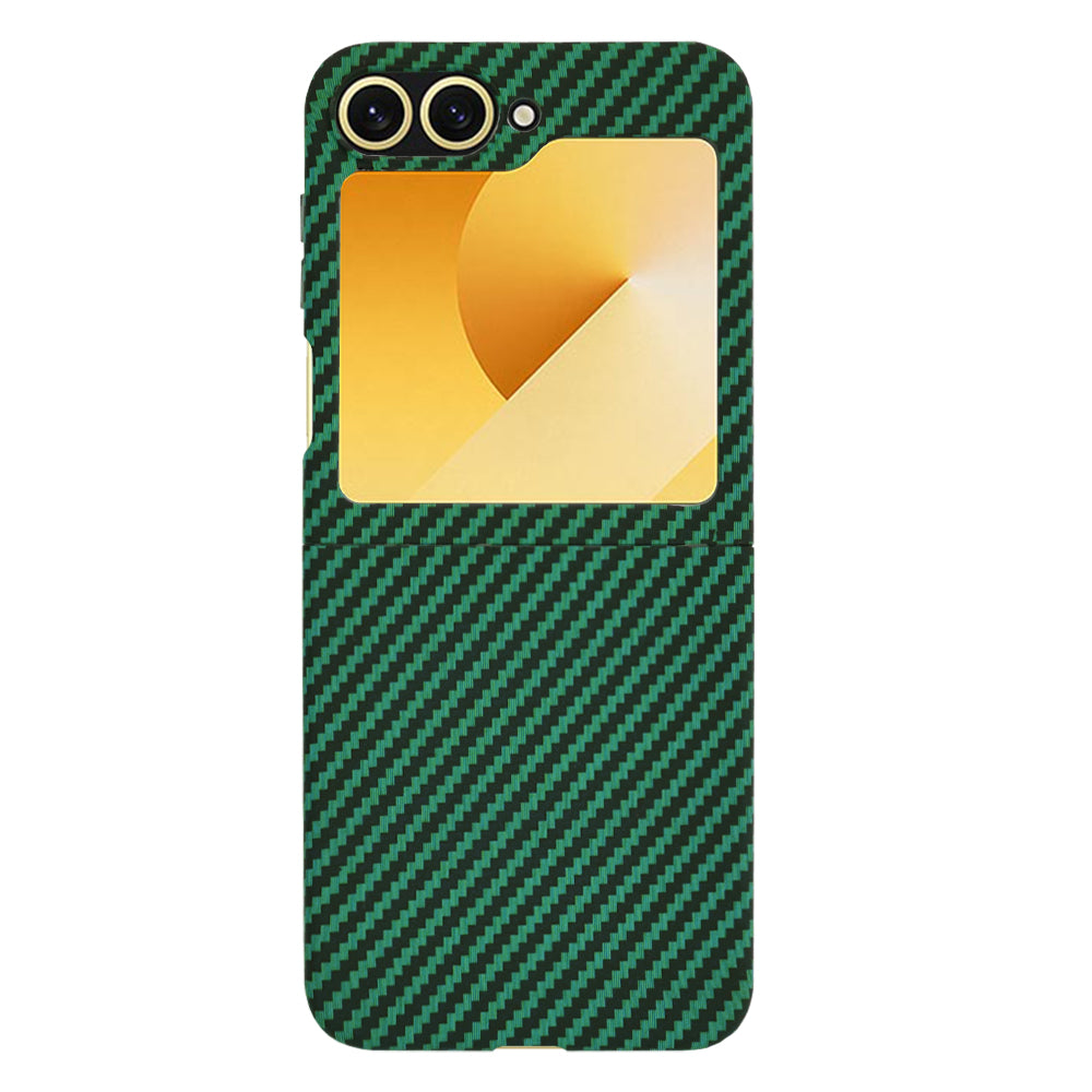 Puzdro pre Samsung Galaxy Z Flip7 FE F761 / Z Flip6 F741, Techsuit, Carbonite FiberShell, Zelené