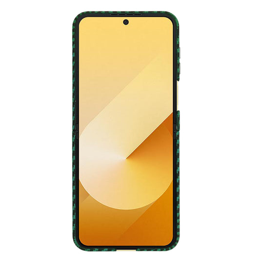 Puzdro pre Samsung Galaxy Z Flip7 FE F761 / Z Flip6 F741, Techsuit, Carbonite FiberShell, Zelené